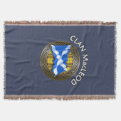 Clan MacLeod Tartan Knot & Flag Deken (Voorkant)