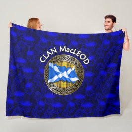 Clan MacLeod Tartan Knot & Flag Fleece Deken