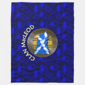 Clan MacLeod Tartan Knot & Flag Fleece Deken (Voorkant)