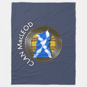 Clan MacLeod Tartan Knot & Flag Fleece Deken (Voorkant)