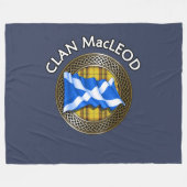 Clan MacLeod Tartan Knot & Flag Fleece Deken (Voorkant (Horizontaal))