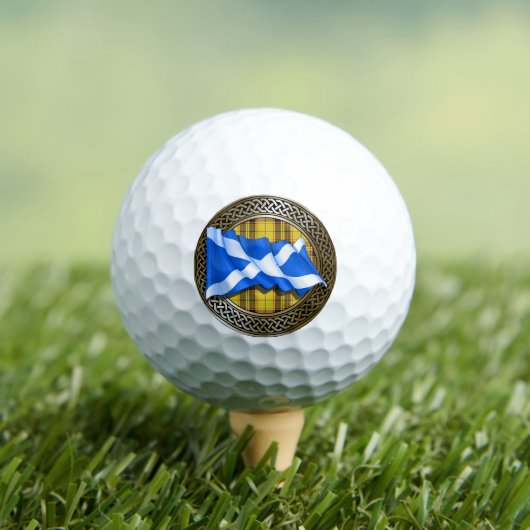 Clan MacLeod Tartan Knot & Flag Golfballen (Insitu Shirt)