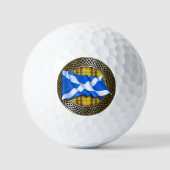 Clan MacLeod Tartan Knot & Flag Golfballen (Voorkant)