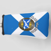 Clan MacLeod Tartan Knot & Flag Golfheadcover (Voorkant)