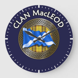 Clan MacLeod Tartan Knot & Flag Grote Klok