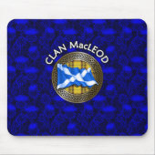 Clan MacLeod Tartan Knot & Flag Muismat (Voorkant)