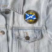 Clan MacLeod Tartan Knot & Flag Ronde Button 5,7 Cm (In situ)