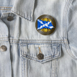 Clan MacLeod Tartan Knot & Flag Ronde Button 5,7 Cm