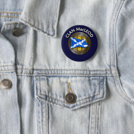 Clan MacLeod Tartan Knot & Flag Ronde Button 5,7 Cm