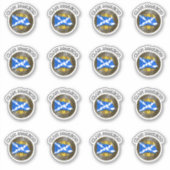 Clan MacLeod Tartan Knot & Flag Sticker (Voorkant)