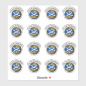 Clan MacLeod Tartan Knot & Flag Sticker (Vel)