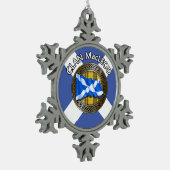 Clan MacLeod Tartan Knot & Flag Tin Sneeuwvlok Ornament (Links)