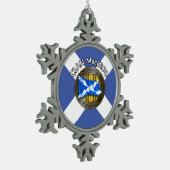 Clan MacLeod Tartan Knot & Flag Tin Sneeuwvlok Ornament (Links)