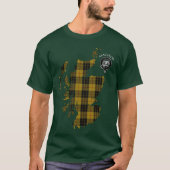 Clan MacLeod Tartan Map & Crest T-Shirt (Voorkant)