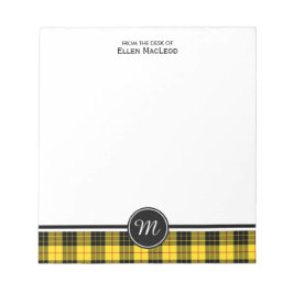 Clan MacLeod Tartan Monogram Notitieblok
