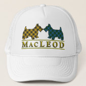 Clan MacLeod Tartan Scottie Dogs Trucker Pet (Voorkant)