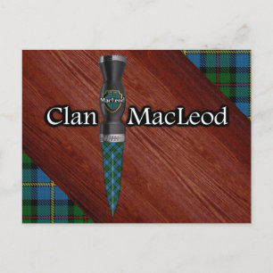 Clan MacLeod Tartan Sgian Dubh Blade Briefkaart