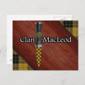 Clan MacLeod Tartan Sgian Dubh Blade Briefkaart (Voorkant / Achterkant)