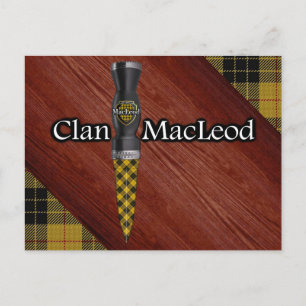 Clan MacLeod Tartan Sgian Dubh Blade Briefkaart