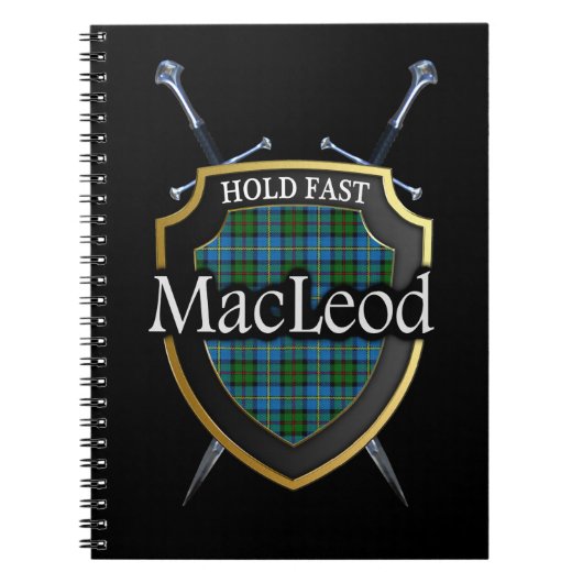 Clan MacLeod Tartan Shield & Swords Notitieboek (Voorkant)