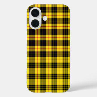 Clan MacLeod Tartan Yellow en Black Pset iPhone 16 Hoesje