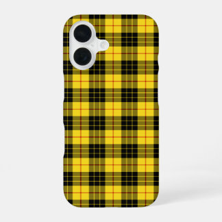 Clan MacLeod Tartan Yellow en Black Pset iPhone 16 Hoesje