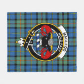 Clan MacLeod van Harris Ancient Tartan Pset Fleece Deken (Voorkant (Horizontaal))