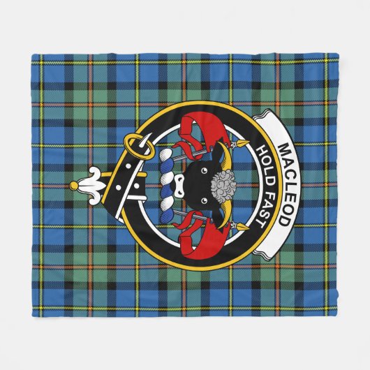 Clan MacLeod van Harris Ancient Tartan Pset Fleece Deken (Voorkant (Horizontaal))