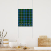 Clan MacLeod van Harris Colors of Scotland Tartan Poster (Keuken)