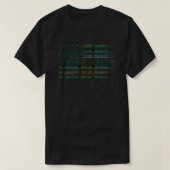 Clan MacLeod van Harris Schotse tartan US vlag kil T-shirt (Design voorkant)