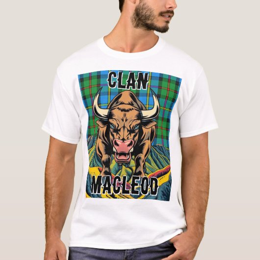 Clan MacLeod van Harris Tartan Design T-shirt (Voorkant)