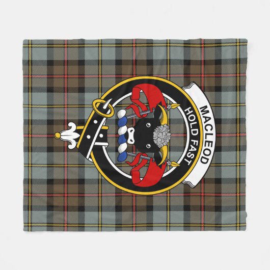 Clan MacLeod van Harris verwekte tartan Fleece Deken (Voorkant (Horizontaal))