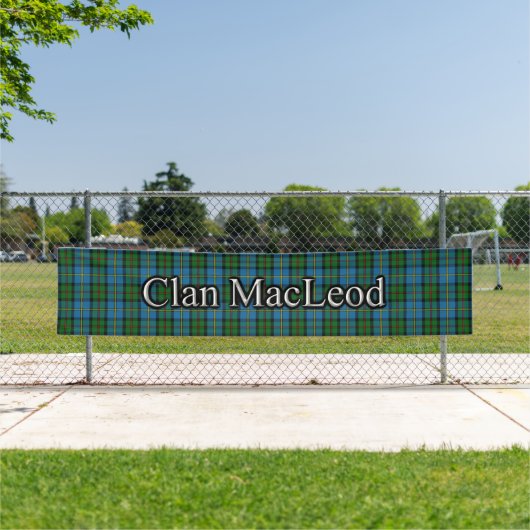 Clan MacLeod van het Schotse Harris Tartan Festiva Spandoek (Insitu)