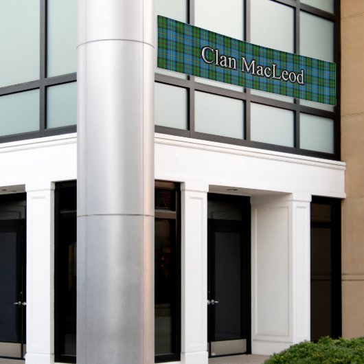 Clan MacLeod van het Schotse Harris Tartan Festiva Spandoek (Buitenkant Gebouw)