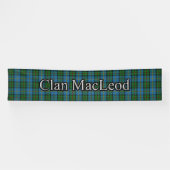 Clan MacLeod van het Schotse Harris Tartan Festiva Spandoek (Horizontaal)