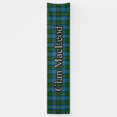 Clan MacLeod van het Schotse Harris Tartan Festiva Spandoek (Verticaal)