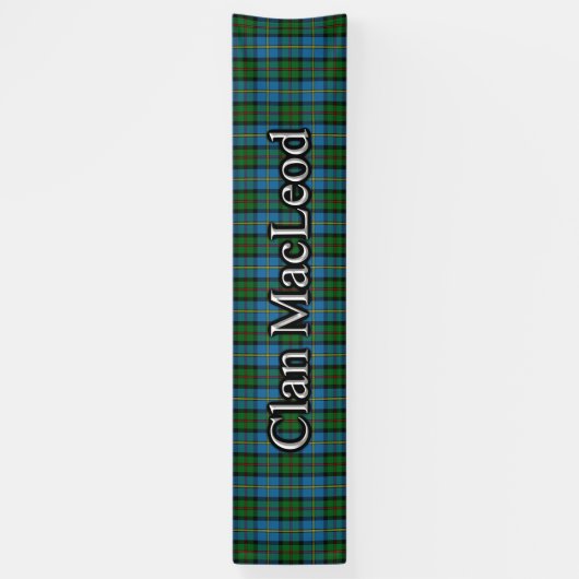 Clan MacLeod van het Schotse Harris Tartan Festiva Spandoek (Verticaal)
