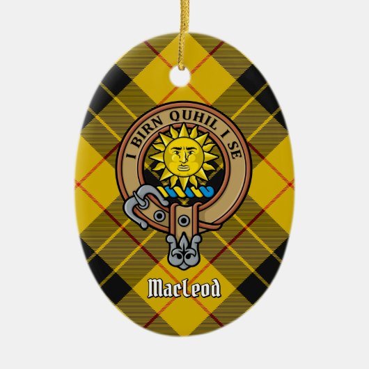 Clan MacLeod van Lewis Crest Keramisch Ornament (Voorkant)