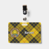Clan MacLeod van Lewis Crest over Tartan Badge (Voorkant met clip)