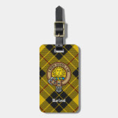 Clan MacLeod van Lewis Crest over Tartan Bagagelabel (Voorkant verticaal)