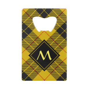 Clan MacLeod van Lewis Crest over Tartan Creditkaart Flessenopener