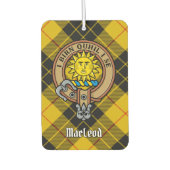 Clan MacLeod van Lewis Crest over Tartan Luchtverfrisser (Voorkant)