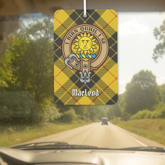 Clan MacLeod van Lewis Crest over Tartan Luchtverfrisser