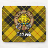 Clan MacLeod van Lewis Crest over Tartan Muismat (Voorkant)