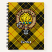 Clan MacLeod van Lewis Crest over Tartan Notitieboek (Voorkant)