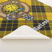 Clan MacLeod van Lewis Crest over Tartan Sherpa Deken (3/4)