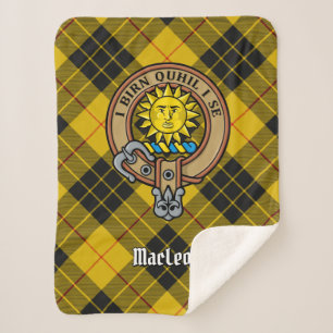 Clan MacLeod van Lewis Crest over Tartan Sherpa Deken