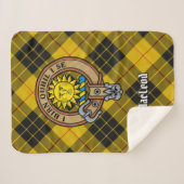 Clan MacLeod van Lewis Crest over Tartan Sherpa Deken (Voorkant (horizontaal))
