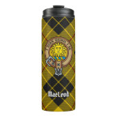 Clan MacLeod van Lewis Crest over Tartan Thermosbeker (Voorkant)