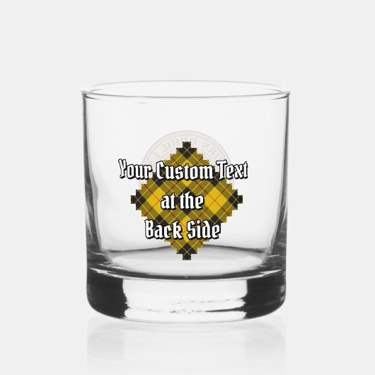 Clan MacLeod van Lewis Crest over Tartan Whisky Glas (Achterkant)